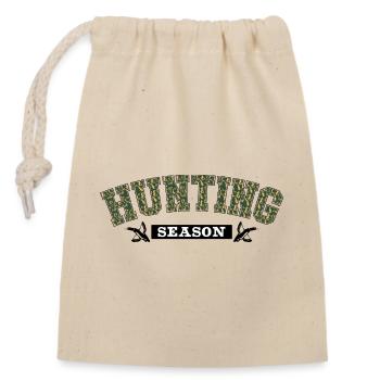 Texte de camouflage HuntingSeason - Sac cadeau en coton avec cordon (14 x 20 cm) - nature - Devant