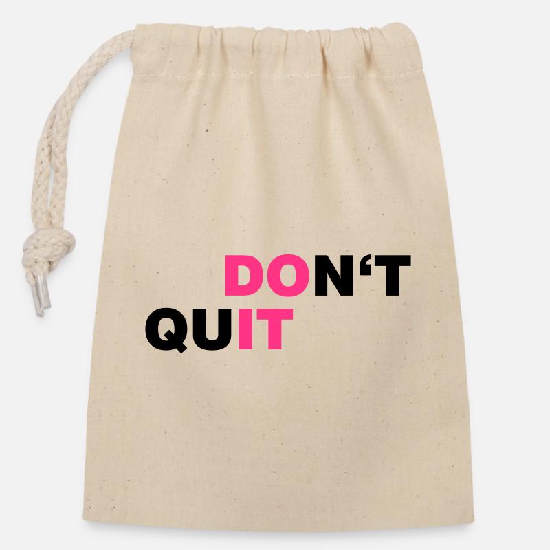 DO_IT - Closable cotton gift bag (14x20cm) - nature