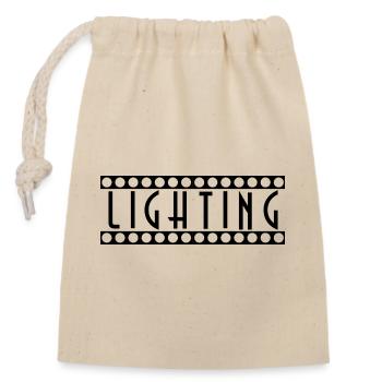 Lighting - Closable cotton gift bag (14x20cm) - nature - Front