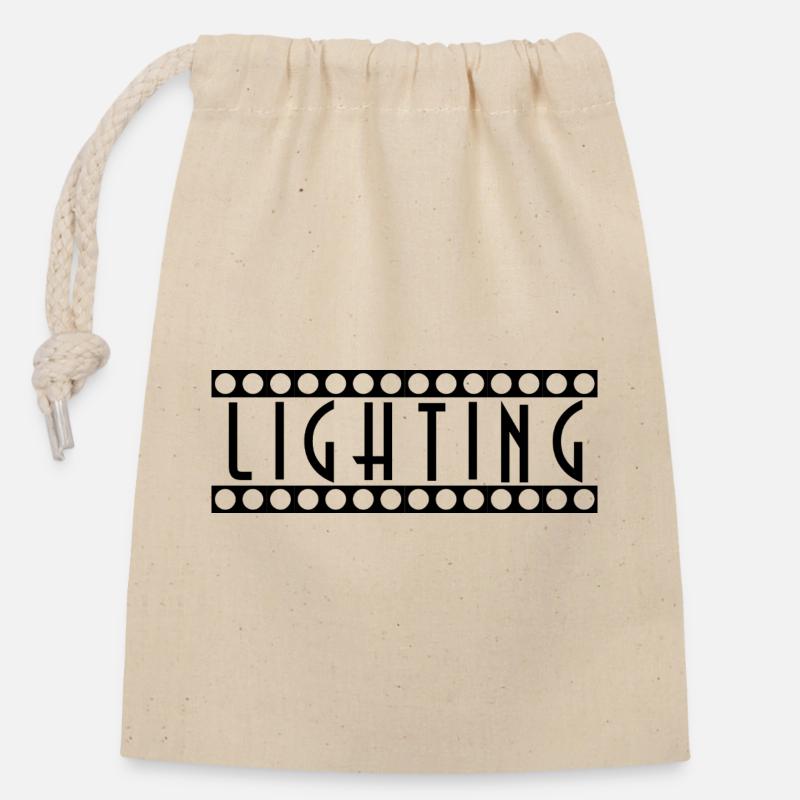Lighting - Closable cotton gift bag (14x20cm) - nature