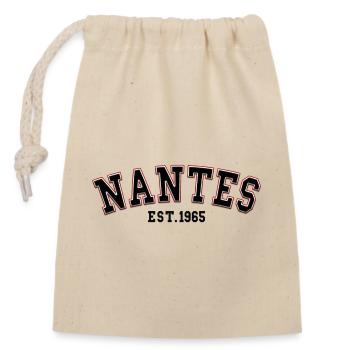 Nantes Est. 1965 - Closable cotton gift bag (14x20cm) - nature - Front