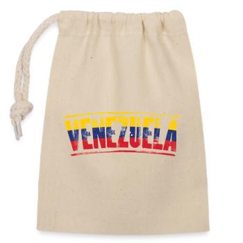 Mot-mot du drapeau du Venezuela - Sac cadeau en coton avec cordon (14 x 20 cm) - nature - Devant