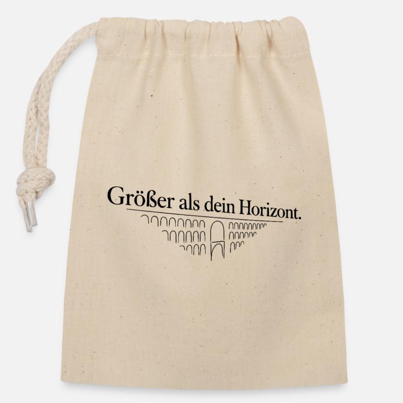 Vogtland - Göltzschtalbrücke - Verschließbarer Geschenkbeutel aus Baumwolle (14x20cm) - Natur