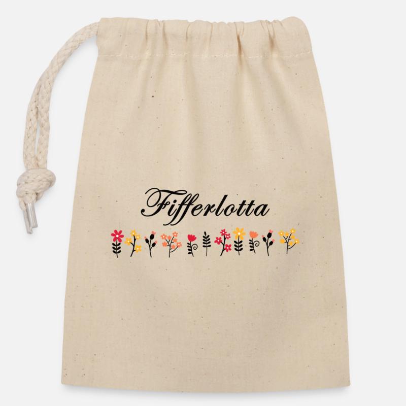 Fifferlotta - Closable cotton gift bag (14x20cm) - nature