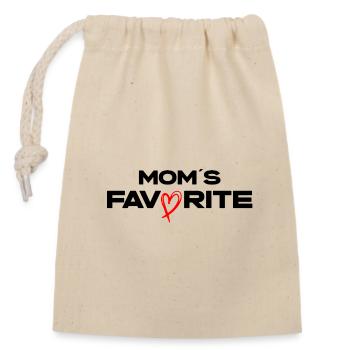 Moms Favorite - Closable cotton gift bag (14x20cm) - nature - Front