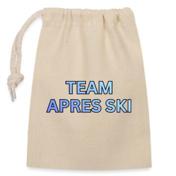 Team Après Ski Gradient - Verschließbarer Geschenkbeutel aus Baumwolle (14x20cm) - Natur - Vorne