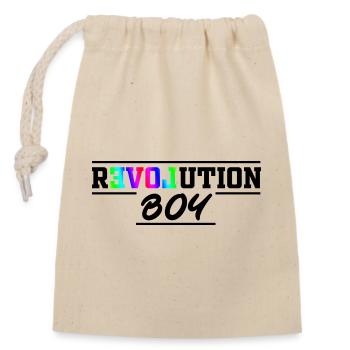 Revolution Boy Colorful Pride Empowerment Art - Verschließbarer Geschenkbeutel aus Baumwolle (14x20cm) - Natur - Vorne