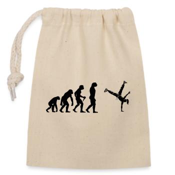 Geschenkidee für eine Dance-Fanin mit Hip-Hop-Tanz - Verschließbarer Geschenkbeutel aus Baumwolle (14x20cm) - Natur - Vorne