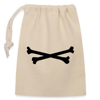 bones - Sac cadeau en coton avec cordon (14 x 20 cm) - nature - Devant