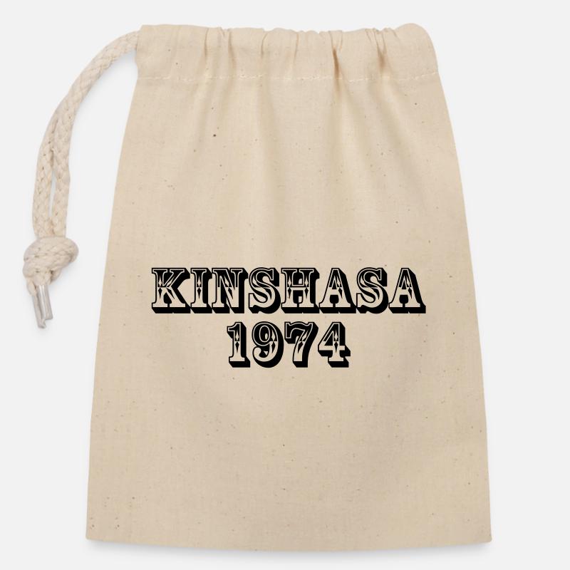 Kinshasa 1974 - Verschließbarer Geschenkbeutel aus Baumwolle (14x20cm) - Natur