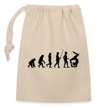Gymnast Turner Evolution the gymnast - Closable cotton gift bag (14x20cm) - nature - Front