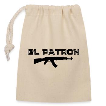 El Patron – The Doer Look - Closable cotton gift bag (14x20cm) - nature - Front