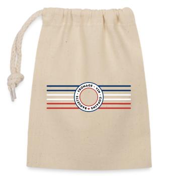 Bleu Blanc Rouge - Apéro copains FRANCE - Sac cadeau en coton avec cordon (14 x 20 cm) - nature - Devant