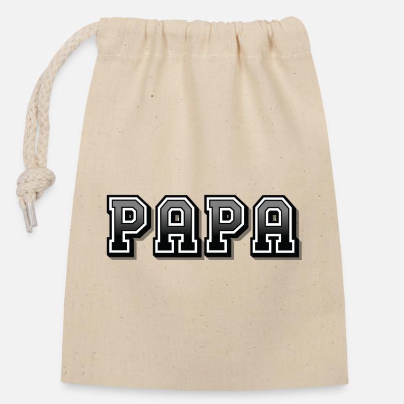 DAD - Closable cotton gift bag (14x20cm) - nature