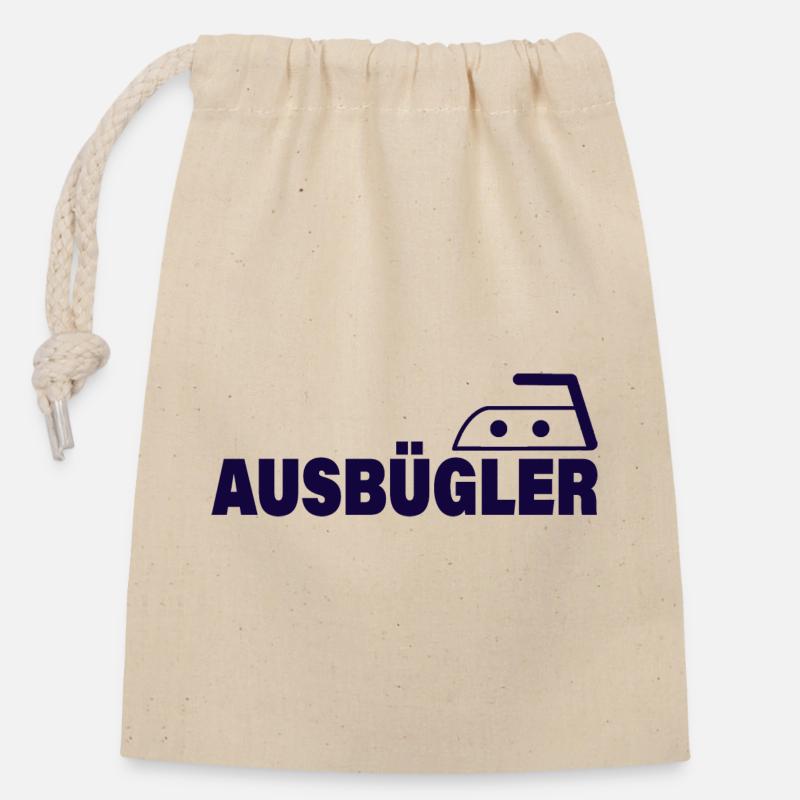 AUSBÜGLER - Verschließbarer Geschenkbeutel aus Baumwolle (14x20cm) - Natur