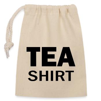 Teashirt - Closable cotton gift bag (14x20cm) - nature - Front