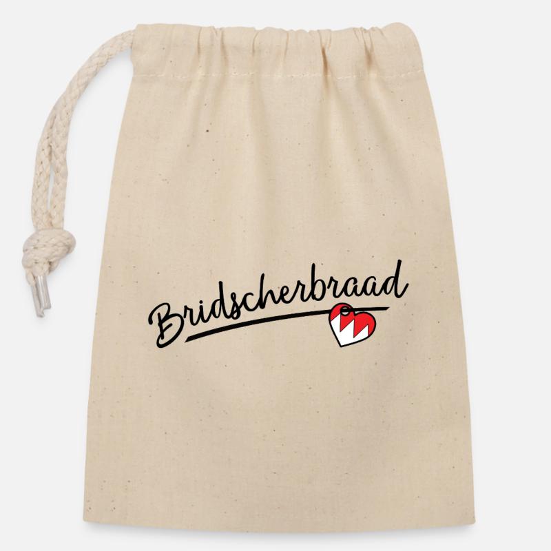 Bridscherbraad - Verschließbarer Geschenkbeutel aus Baumwolle (14x20cm) - Natur