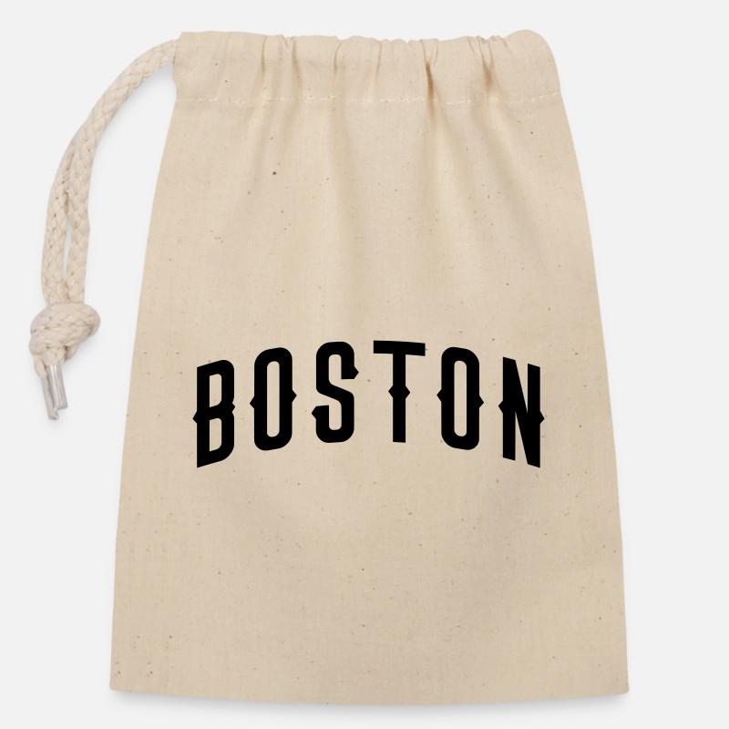 Boston - Closable cotton gift bag (14x20cm) - nature
