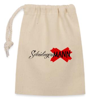 Schrödingers Männer - Verschließbarer Geschenkbeutel aus Baumwolle (14x20cm) - Natur - Vorne