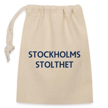 Fierté de Stockholm - Sac cadeau en coton avec cordon (14 x 20 cm) - nature - Devant