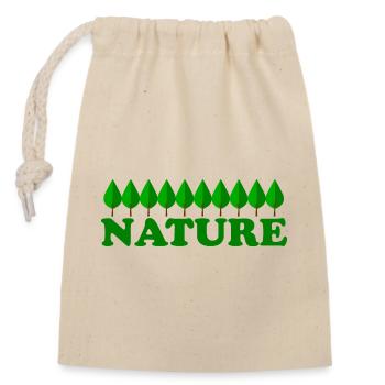 Nature - Sac cadeau en coton avec cordon (14 x 20 cm) - nature - Devant