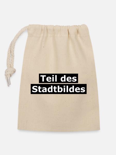 Teil des Stadtbildes - Verschließbarer Geschenkbeutel aus Baumwolle (14x20cm) - Natur