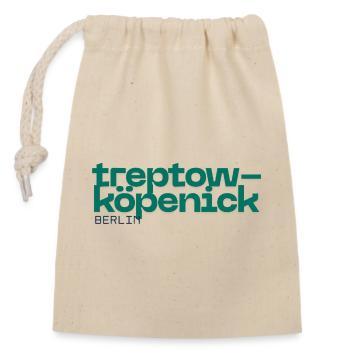 Treptow Köpenick Berlin - Beautiful simple design - Closable cotton gift bag (14x20cm) - nature - Front