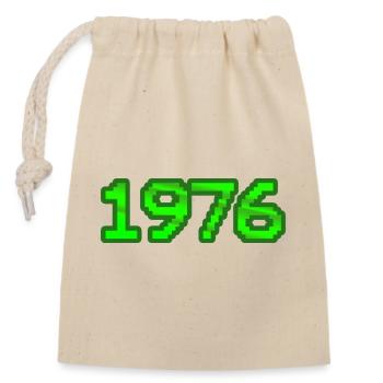 Nerd 1976 - Sac cadeau en coton avec cordon (14 x 20 cm) - nature - Devant