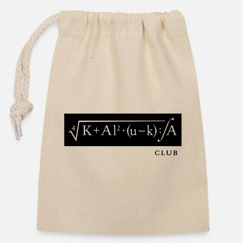 KALUKA Formula Club - Closable cotton gift bag (14x20cm) - nature