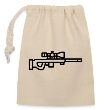 sniper - Closable cotton gift bag (14x20cm) - nature - Front