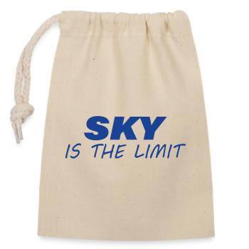 Sky is the Limit - Closable cotton gift bag (14x20cm) - nature - Front