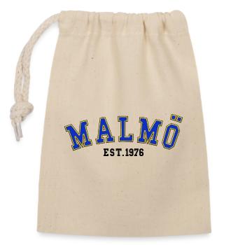 Malmö Est. 1976 - Closable cotton gift bag (14x20cm) - nature - Front
