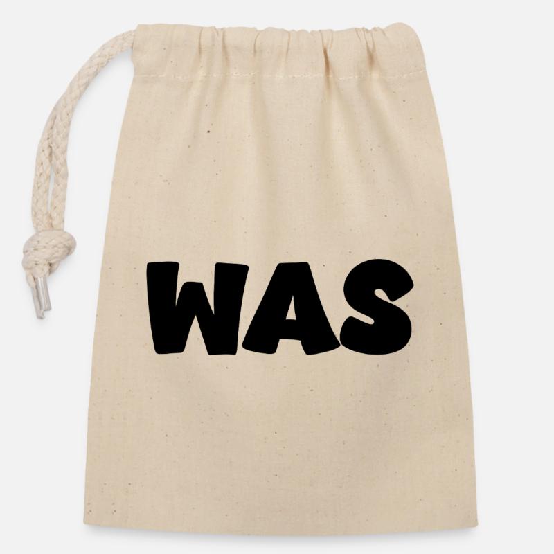 What - Closable cotton gift bag (14x20cm) - nature
