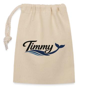 Timmy Wal Ondes typographiques - Sac cadeau en coton avec cordon (14 x 20 cm) - nature - Devant
