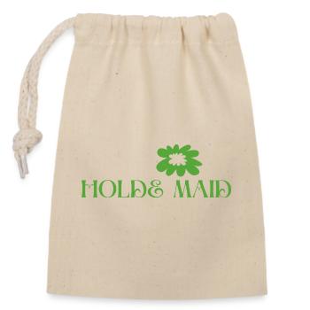 Holde Maid - Wortschätze - vergessene Wörter - Verschließbarer Geschenkbeutel aus Baumwolle (14x20cm) - Natur - Vorne