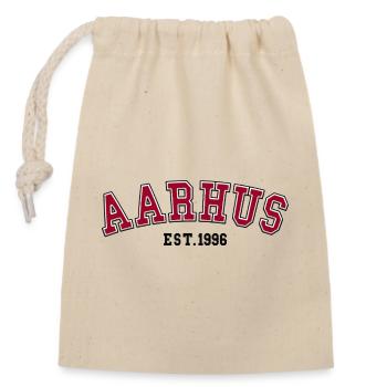 Aarhus Fondée en 1996 - Sac cadeau en coton avec cordon (14 x 20 cm) - nature - Devant