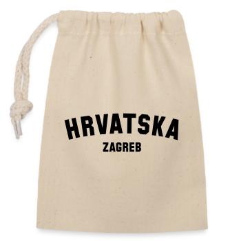 ZAGREB Hrvatska - Kroatien - Croatia - Closable cotton gift bag (14x20cm) - nature - Front