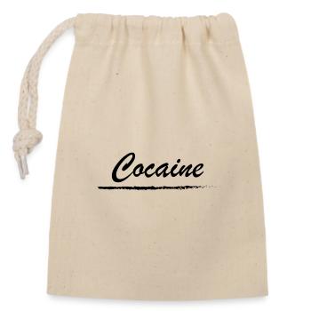 Cocaine - Kokain, Droge, Betäubungsmittel - Verschließbarer Geschenkbeutel aus Baumwolle (14x20cm) - Natur - Vorne