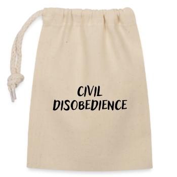 Civil disobedience - Closable cotton gift bag (14x20cm) - nature - Front