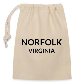 Norfolk Virginia USA - Verschließbarer Geschenkbeutel aus Baumwolle (14x20cm) - Natur - Vorne