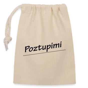 poztupimi - Closable cotton gift bag (14x20cm) - nature - Front