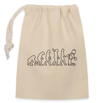 Brique de serrage Evolution Humanity Brique cloutée - Sac cadeau en coton avec cordon (14 x 20 cm) - nature - Devant