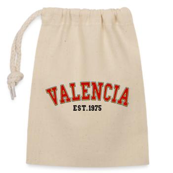 Valencia Est.1975 - Closable cotton gift bag (14x20cm) - nature - Front