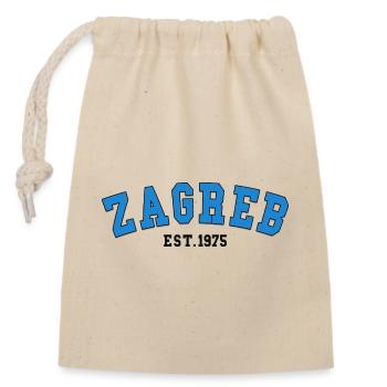 Zagreb Est.1975 - Verschließbarer Geschenkbeutel aus Baumwolle (14x20cm) - Natur - Vorne