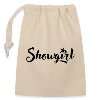 Showgirl Silhouette, Art and Elegance - Closable cotton gift bag (14x20cm) - nature - Front