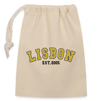 Lisbon Est. 2005 - Closable cotton gift bag (14x20cm) - nature - Front