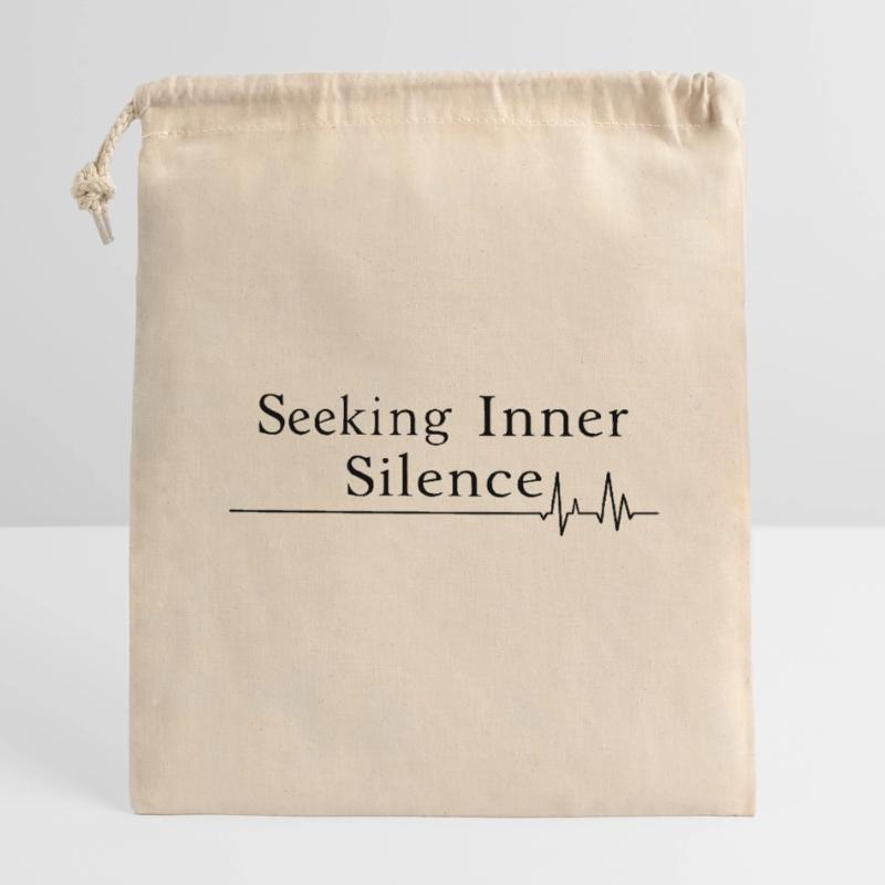 Seeking Inner Silence Closable cotton gift bag (14x20cm)