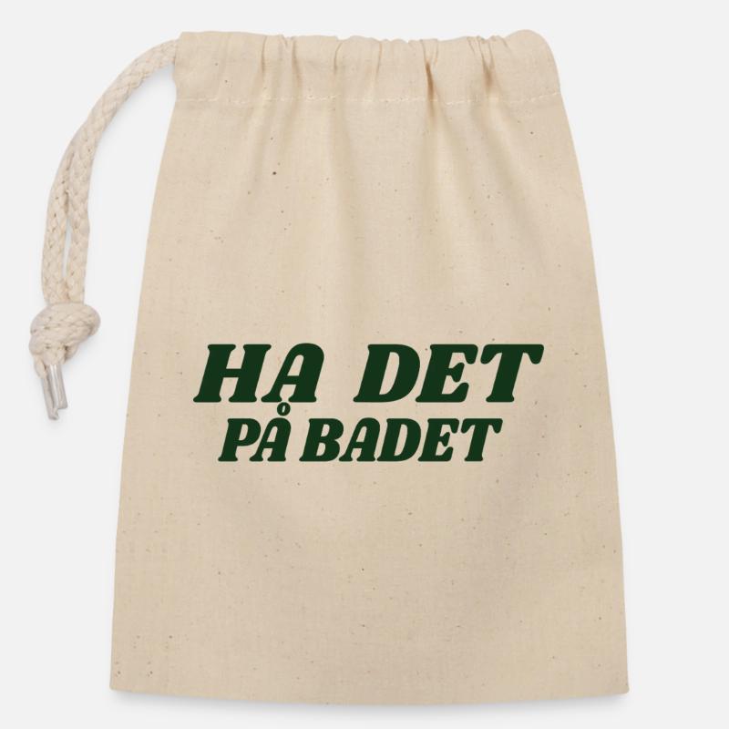 Have it in the bathroom - Closable cotton gift bag (14x20cm) - nature