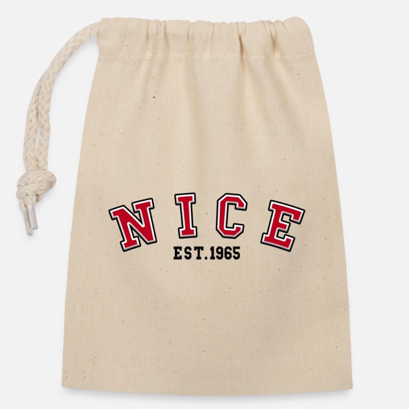 Nice Est. 1965 - Closable cotton gift bag (14x20cm) - nature