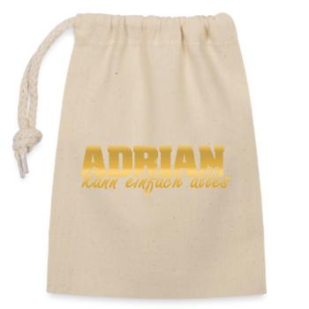 Adrian as a woman - Closable cotton gift bag (14x20cm) - nature - Front